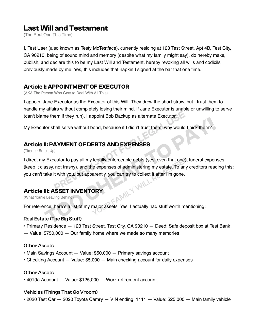 Will preview page 1